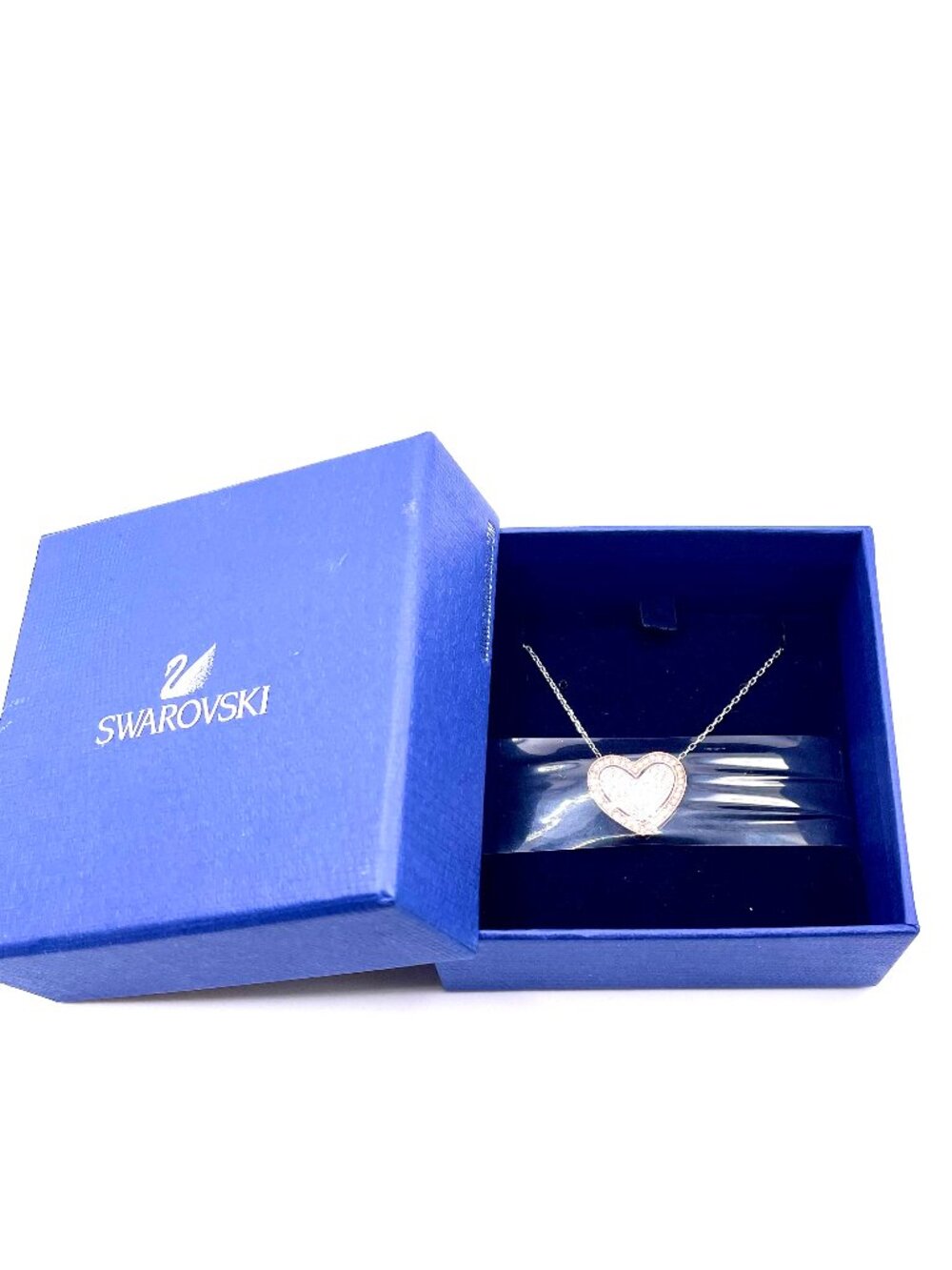 SWAROVSKI CRYSTAL HEART CUPID PENDANT NECKLACE - Picture 3 of 3